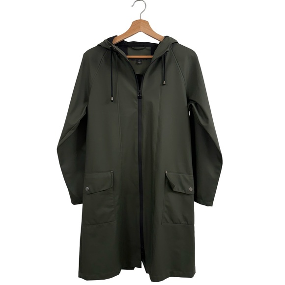 Halogen Jackets & Blazers - Halogen Olive Green Rain Jacket
